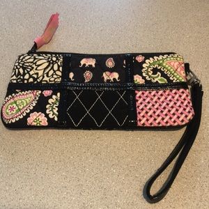 NWOT Vera Bradley Pink Elephant Patchwork Wristlet